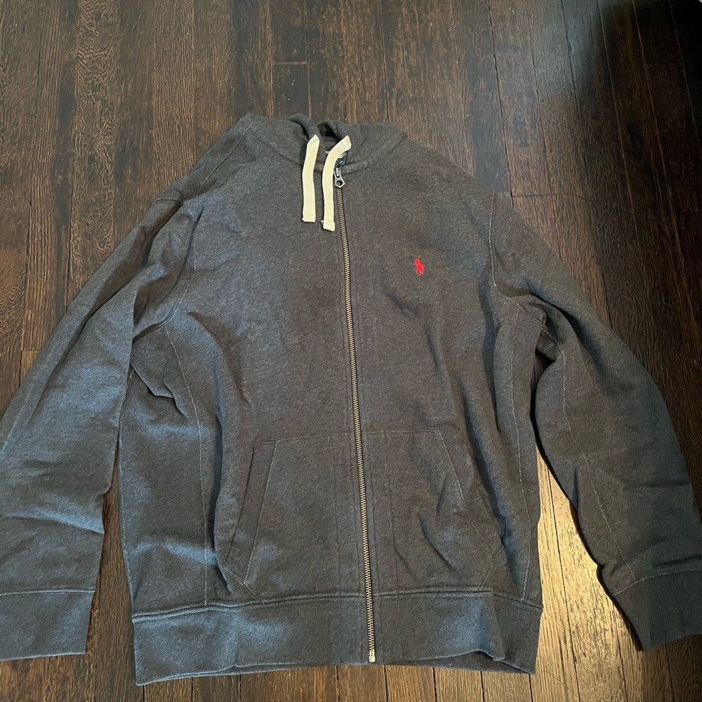 Polo by Ralph Lauren Zippered Hooded Sweatshirt- size XL